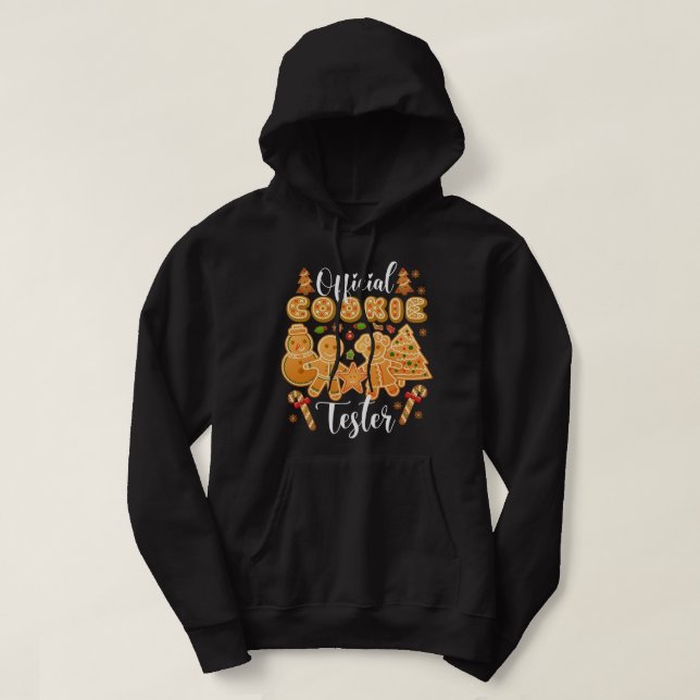 official cookie tester gingerbread christmas bakin hoodie (Design Front)