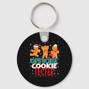 Official Cookie Tester Taster Family Christmas Gin Key Ring