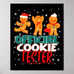 Official Cookie Tester Taster Family Christmas Gin Poster