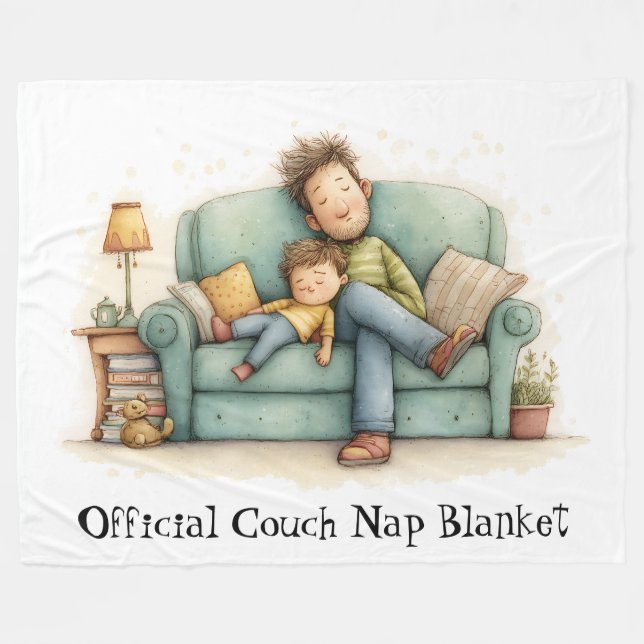 Official Couch Nap Blanket –Cozy Father’s Day Gift (Front (Horizontal))