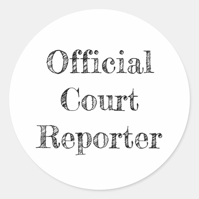 Official Court Reporter Sticker (Front)