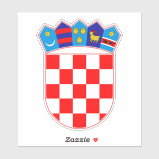 Official Croatia Flag Emblem Sticker
