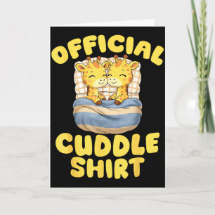 Official Cuddle Cute Giraffes Couple Valentines Da Card