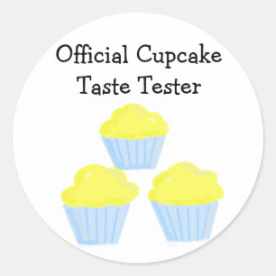 Official Cupcake Taste Tester Classic Round Sticker