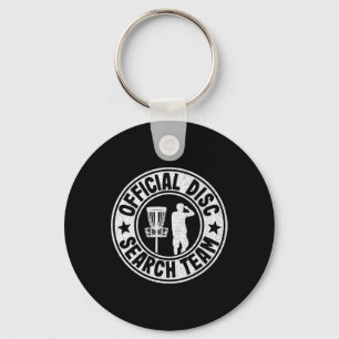 Official Disc Search Team Logo Frisbee Golf Funny Key Ring