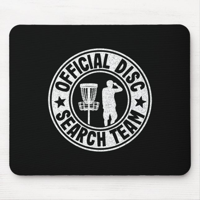 Official Disc Search Team Logo Frisbee Golf Funny  Mouse Pad (Front)