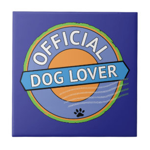 Official Dog Lover Ceramic Tile