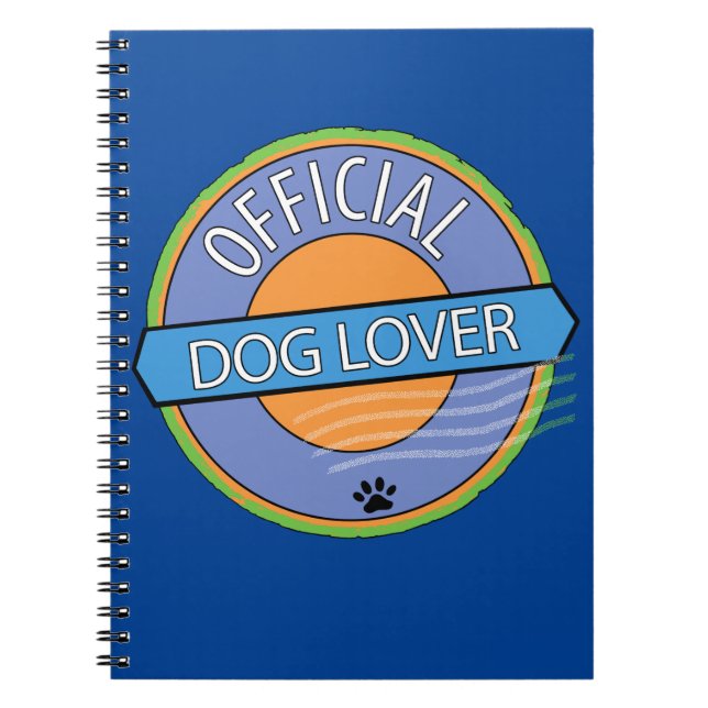 Official Dog Lover    Notebook (Front)