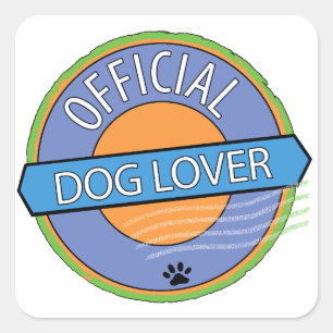 Official Dog Lover Square Sticker