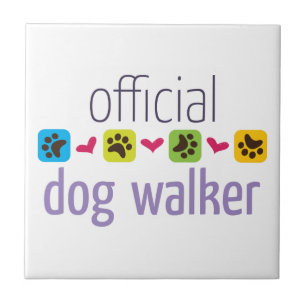 Official Dog Walker Ceramic Tile