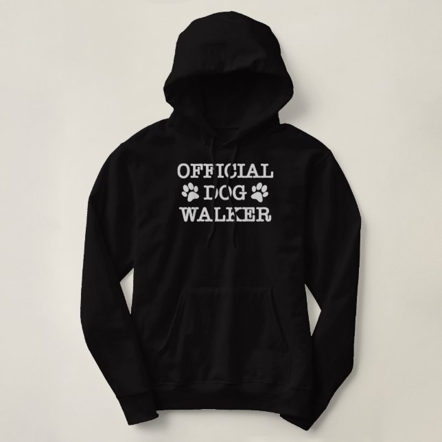 Official Dog Walker Cute Dog Walking Rescue Dog Tr Hoodie (Design Front)