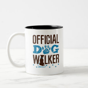 Official Dog Walker Two-Tone Coffee Mug