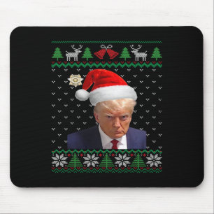 Official Donald Trump Mug Shot Ugly Christmas Mouse Pad