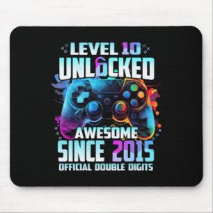 Official Double Digits Level 10 Unlocked 10th Birt Mouse Pad
