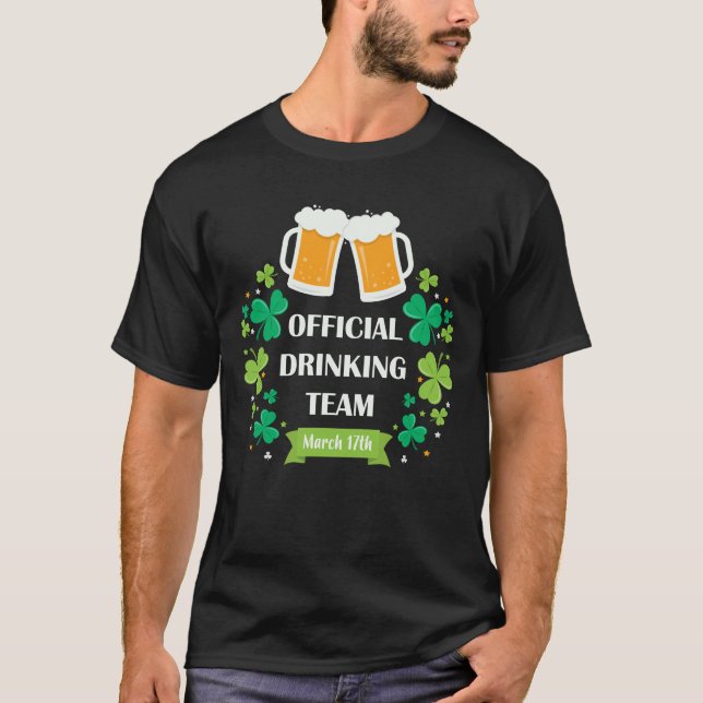 Official Drinking Team T-Shirt St Patrick's Day (Front)