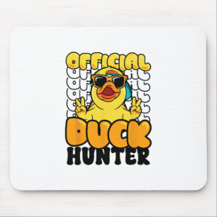 Official Duck Hunter Funny Rubber Duckie Hunting C Mouse Pad