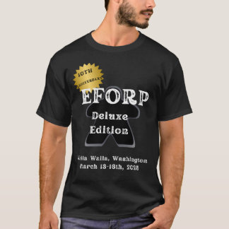 Official EFORP 2025 Black Meeple T-Shirt