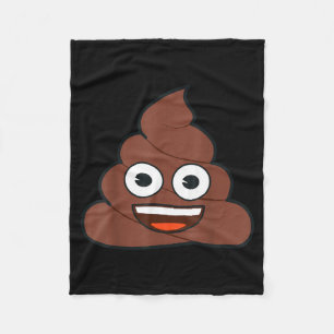 Official Emoji Poop Happy Yellow Smile Face  Fleece Blanket