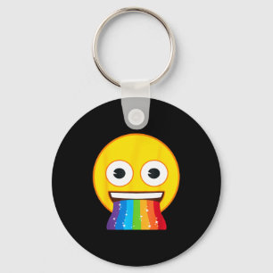 Official Emoji Rainbow Mouth Yellow Smile Face  Key Ring