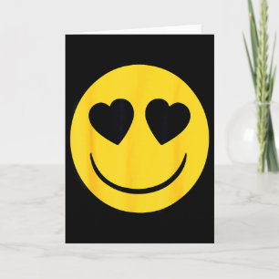 Official Emoji Retro Heart Eyes Yellow Smile Face Card