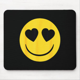 Official Emoji Retro Heart Eyes Yellow Smile Face  Mouse Pad