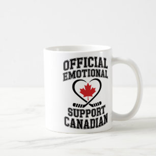Official Emotional Support Canadian Hockey Player Coffee Mug