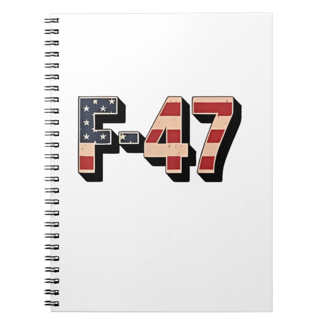 Official F47 Maga Fighter Jet F-47 Jet Fighter Air Notebook (Front)