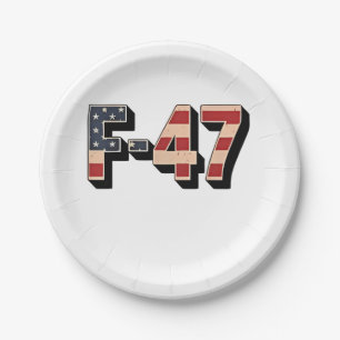 Official F47 Maga Fighter Jet F-47 Jet Fighter Air Paper Plate