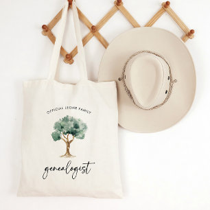 Official Family Genealogist with Tree Stylish Tote Bag