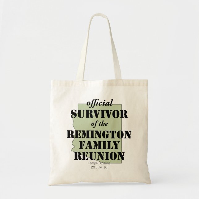 Official Family Reunion Survivor - Arizona Green Tote Bag (Front)