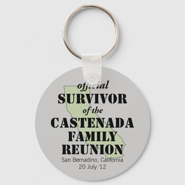 Official Family Reunion Survivor - California Gree Key Ring (Front)