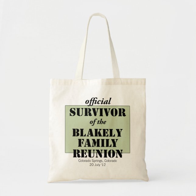 Official Family Reunion Survivor - Colorado Tote Bag (Front)