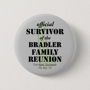 Official Family Reunion Survivor - Delaware Green 6 Cm Round Badge