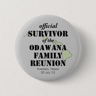 Official Family Reunion Survivor - Hawaii Green 6 Cm Round Badge