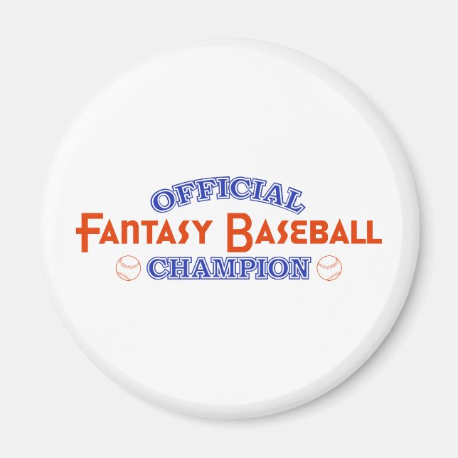Official Fantasy Baseball Champion Magnet (Front)