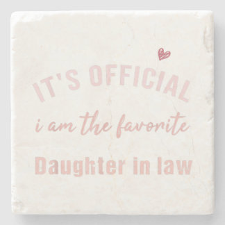Official Favourite Daughter-In-Law Stone Coaster