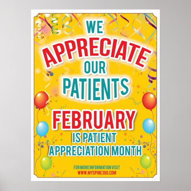 Official February Patient Appreciation Poster (Front)