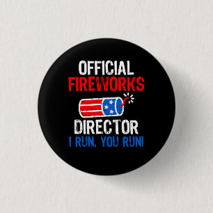 Official Fireworks Director Funny 4th of July Gift 3 Cm Round Badge