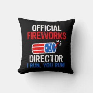 Official Fireworks Director Funny 4th of July Gift Cushion
