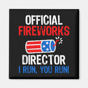 Official Fireworks Director Funny 4th of July Gift Magnet