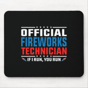 Official Fireworks Technician 4th Of July Pyro-tec Mouse Pad