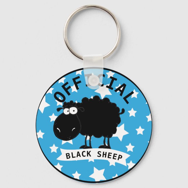 Official Funny Black Sheep Keychain (Front)