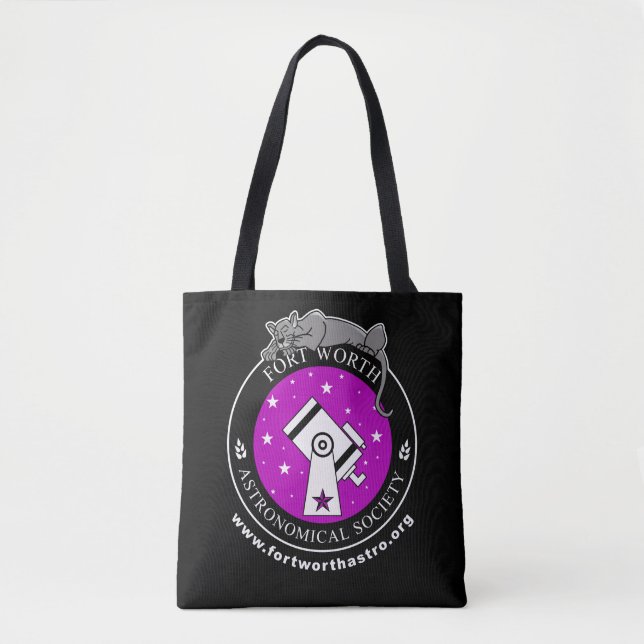 Official FWAS Logo Over the Shoulder Tote Black (Front)