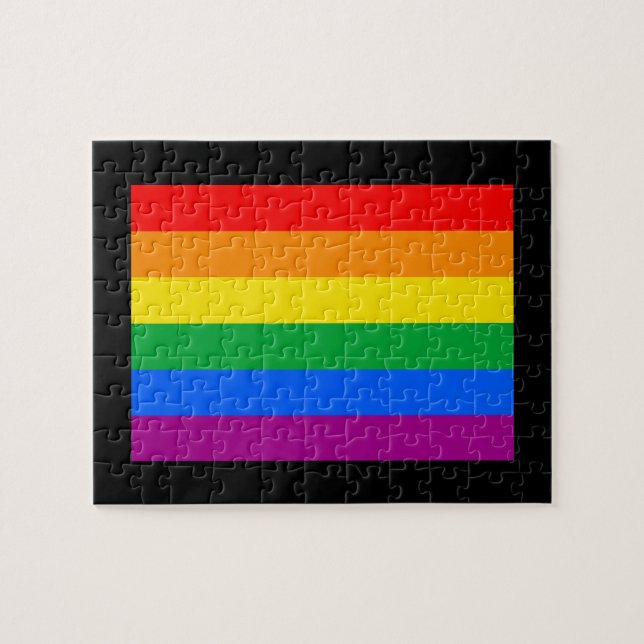OFFICIAL GAY PRIDE FLAG JIGSAW PUZZLE (Horizontal)