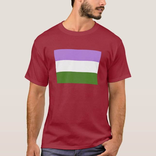 OFFICIAL GENDERQUEER PRIDE FLAG T-Shirt (Front)