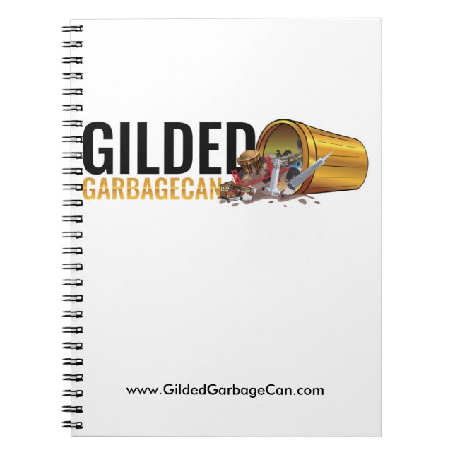 Official Gilded Garbage Can Spiral Notebook (Front)