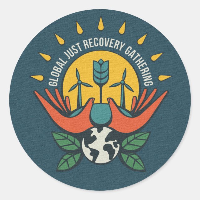 Official Global Just Recovery Gathering sticker (Front)