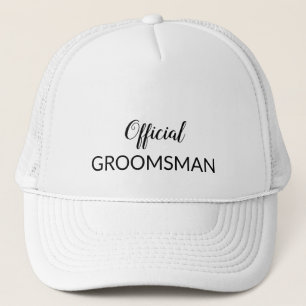 Official Groomsman Funny Wedding Cap