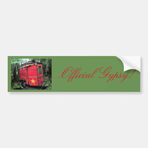 Official Gypsy! Red traveller caravan Bumper Sticker