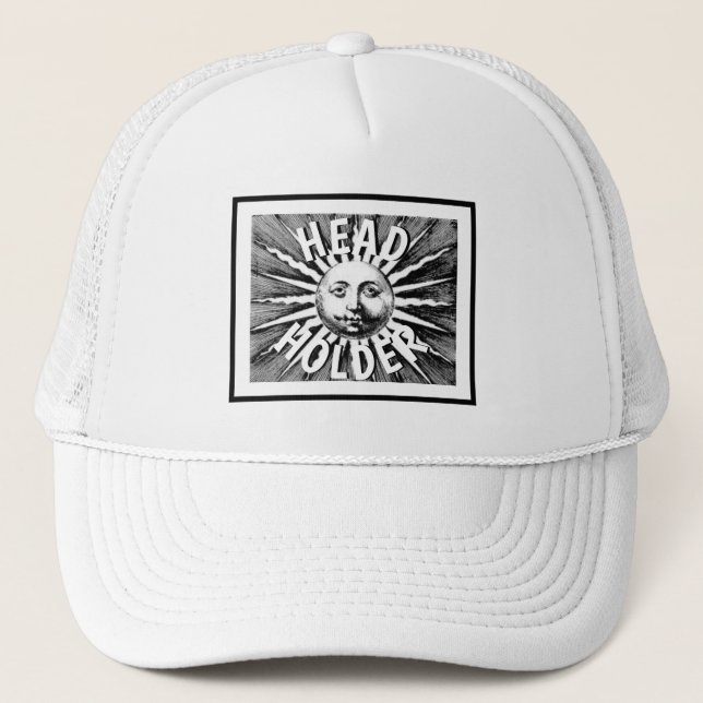 Official HEAD HOLDER Funny Novelty Trucker Hat (Front)